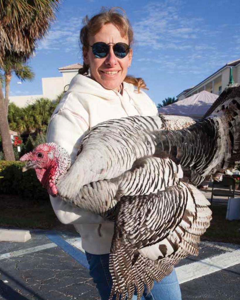 Linda holding turkey alone 
